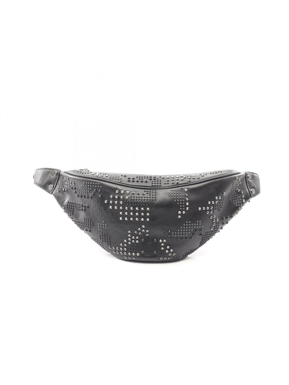 Mcm Studs Waist Bag Crossbody Leather #273217M51B - Picture 1 of 9